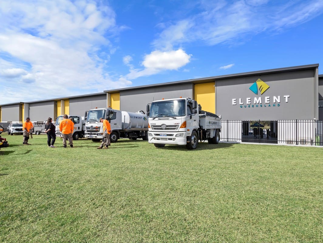 Element Queensland fleet of water trucks at headquarters